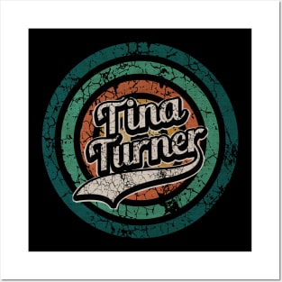 Tina Turner // Retro Circle Crack Vintage Posters and Art